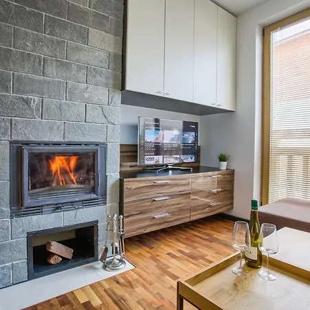Studio With Fireplace In The Mountains
